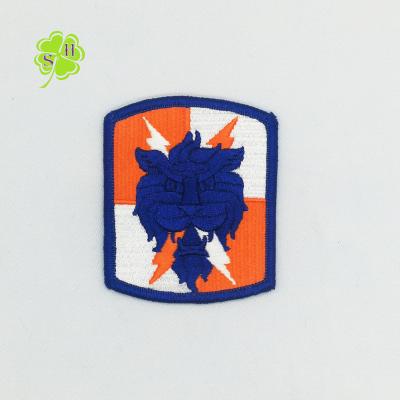 China Handmade Custom Embroidery Patch Hat Iron On Embroidery Patches For Clothing Iron On Military Patches for sale