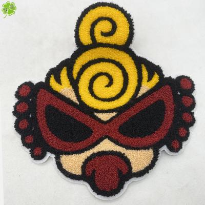 China Cheap Custom 3D Embroidery Colorful Embroidery Towel Chenille Large Logo Letters Patches for sale