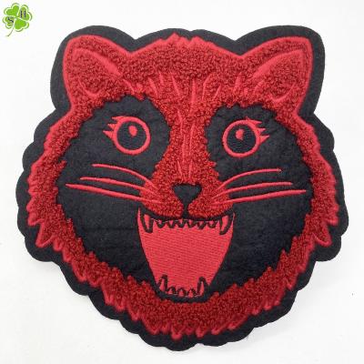 China custom 3D chenille patches no minimum, alphabet jacket patches for sale