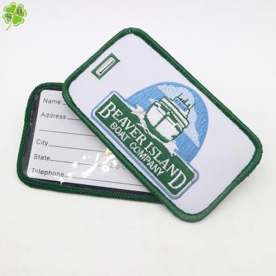 China Eco-firendly embroidered luggage tag label, reusable for sale