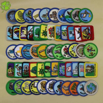 China Small Circle Series Handmade Woven Embroidery Patches for sale