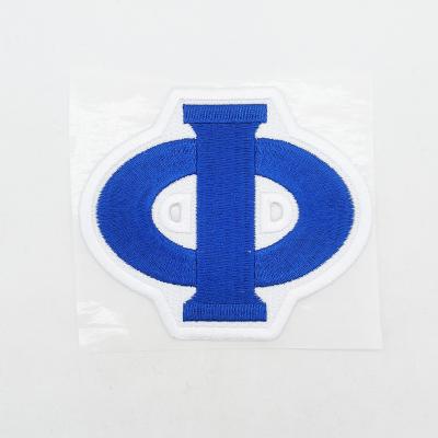 China Buy handmade high quality embroidered patches at low prices, with self-adhesive Greek letter patches on the back for sale