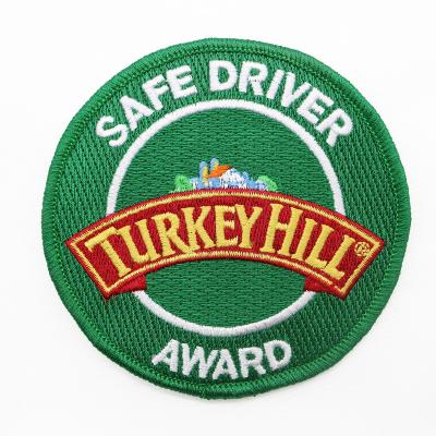 China Handmade Meritorious Commendation, Best Driver Badge for Safe Driving, Embroidered Patches for sale