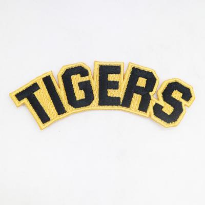 China Cheap Wholesale Viable Embroidered Letters Custom Machine Size Quality Embroidery Patches for sale