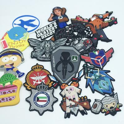 China cheap eco-friendly 3D stick on custom 3D PVC soft patch embossed custom military pvc patches for clothing for sale