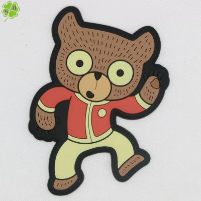 China 3D Any Color 3D Heat Transfer Silicone Label Made Embossed Logo PVC Rubber Patch For Clothing / Bag for sale