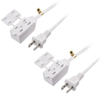 China Fork extension from A.W.G. 2 Pack 16 Home Appliance 2 6 cu. ft. Indoor Outlet Extension Cord With Tamper Guard White for sale