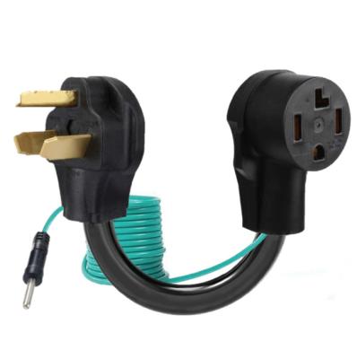 China One Home Appliance 4 Prong Drier Adapter To 3 Prong Plug With Green Ground Wire for sale