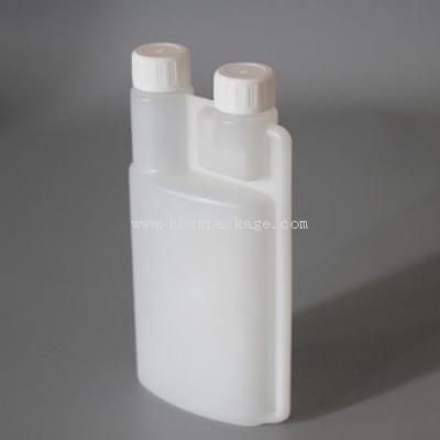 China 1L Twin Neck Measuring Plastic Dosing Bottle with tamper-proof cap wholesale for sale