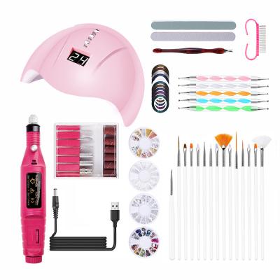 China Durable Nail Tool Kit Nail Lamp Nail Folder Painting Pen for sale