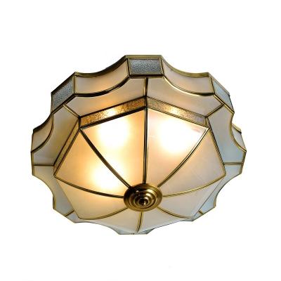 China Irregular Shape Flush Mount Surface Mounted Ceiling Light Fixtures With Glass And Brass Hanging Ceiling Lamp for sale