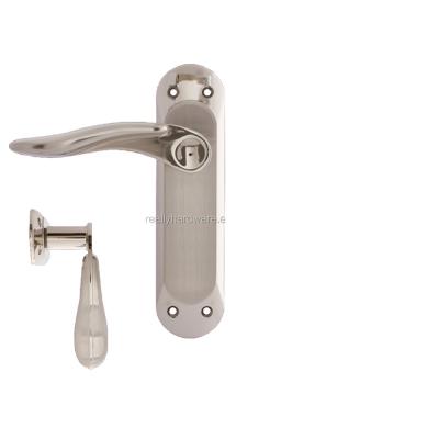 China Zinc Alloy + Aluminum Alloy Door Lever Handle On Plate Main Door Luxury Hardware for sale