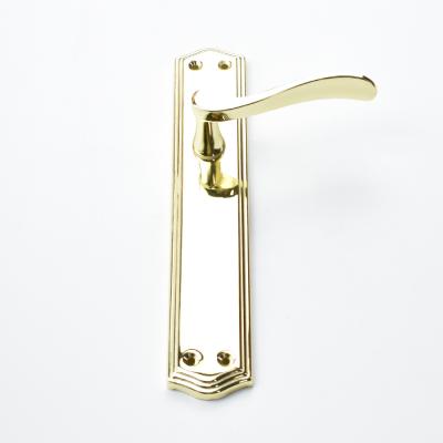 China Wholesale Classic Zinc Alloy Apartment Door Handle With Plate for sale