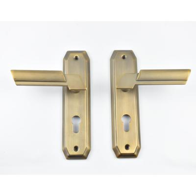 China Apartment Baolai Hardware Steel Plate Door Handle Stainless Modern Plate Door Handle for sale