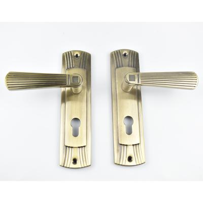 China Apartment Baolai Hardware Steel Plate Door Handle Stainless Modern Plate Door Handle for sale