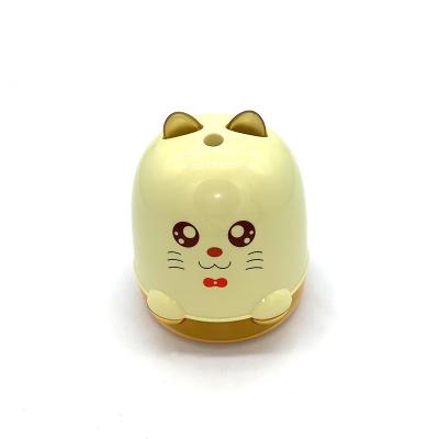 China OEM USB Cute Plastic Wholesale Cat Fancy Pencil Sharpener Student Electric Pencil Sharpener for School for sale