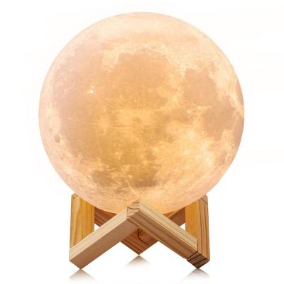 China Flashing PVC Colored Led RC Printing And Touch 3d Moon Lamp for sale