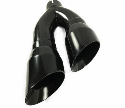 China Weld On Black Universal Style Double Wall 8.50 Exhaust Tip 3.00