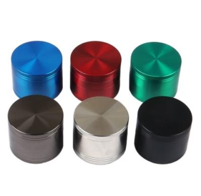 China Wholesale Custom Smoke Grinder Printing Logo Red Black Tobacco 4 Layers Zinc Alloy Herb Grinder for sale