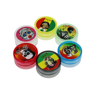 China Wholesale Grinder Spice Smoking Accessories 30mm 2 Parts Mini Sublimation Herb Plastic Grinder for sale