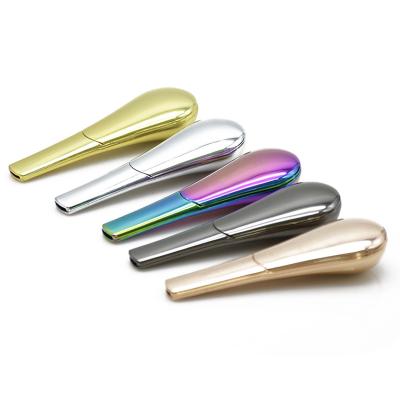 China Contemporary New Design Tobacco Herb Rainbow Dry Metal Smoke Spoon Magnetic Smoking Pipe for sale