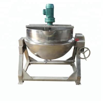 China food & Steel Industry 200L Factory Beverage Beverage Stainless Steel Commercial Food Processing Application Steam Kettle With High Shear Mixer for sale