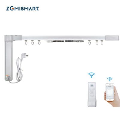 China Minimalist Work With ZEMISMART Homekit Hub Zigbee Smart DIY Curtains Track Motorized Alexa Google Home Cortina Electric Curtain Tuya Zigbee for sale