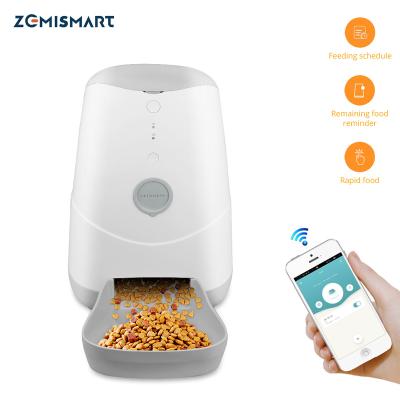 China Zemismart Automatic Wifi Connect Tuya APP Timer Remote Operate Dog Cat Feeder Smart 3.7L Automatic Pet Driver Wifi Automatic Pet Feeder for sale