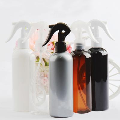 China BEAUTY PACKAGING PET 300ml Empty Black Trigger Spray Gun PET Plastic Spray Bottle Disinfection Liquid Water Gun Spray Bottle for sale