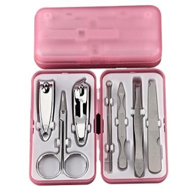 China High Quality Good Quality Stainless Steel Various Colors 7 PCs Easy And Convenient Pedicure Tools Manicure Set For Daily Lifetime Care for sale