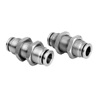 China Building Material Shops Connector Fitting Garden Separation Connector 4mm 6mm 8mm 10mm 12mm OD PM Straight Pneumatic One-Click Flattening Fittings for sale