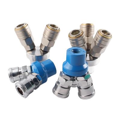 China Building Material Shops Pneumatic C Pneumatic SMV Circular SMY Self-Locking 2-Way Quick-Coupling Three Way Quick-Grip Joint For Air Compressor for sale