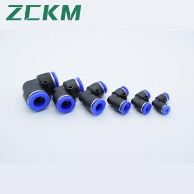 China Stores L Type Right Angle Plastic Elbow Hose Fitting Push In Quick Connectors, 90 Degree PV Building Material Pneumatic Push To Connect Fitting Elbow for sale