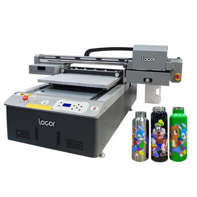 China food & Locor UV Flatbed 3D Printer Beverage Factory UV Led Plotter Table 90*60cm Case For Pen/Wood/Glass Bottle/Phone for sale