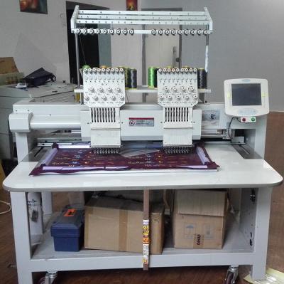 China Flat / Cap / Garment Weaving 2 Needles 9 Heads Computerized Embroidery Machine for sale