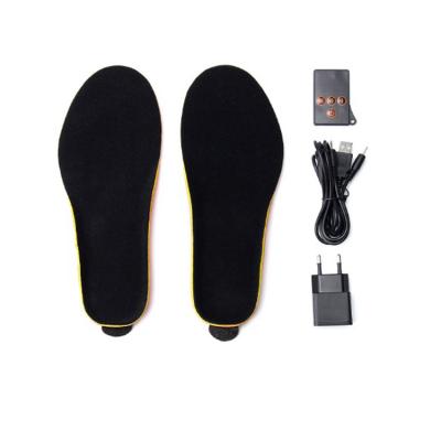 China Compound fiber or pet winter outdoor sports charging heated insole winter electric heated insoles heating insoles for sale