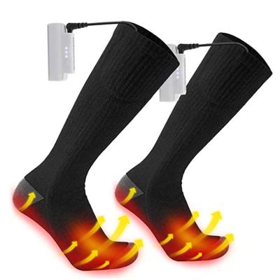 China Breathable Winter Keep Thermal Warm Waterproof Heating Ski Boots Heated Socks With Battery for sale