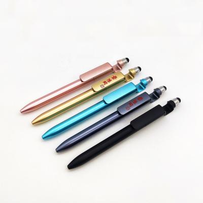 China 3 in 1 Mobile Phone Pens Gold Stylus Ball Pen Ipad Stylus Electronic Black Pink Pen for Laptop Universa Active Pen Touch Screen Stylus Pen for sale