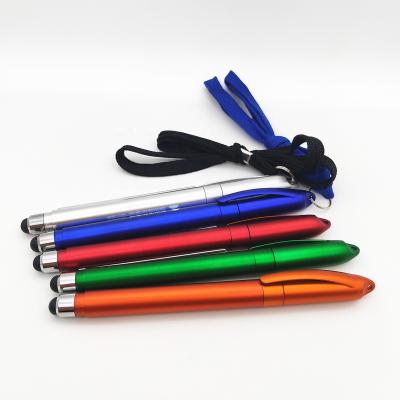 China Custom Promotional Pen Messenger Expo Stylus Lanyard Ball Pen With Branded Logo for sale