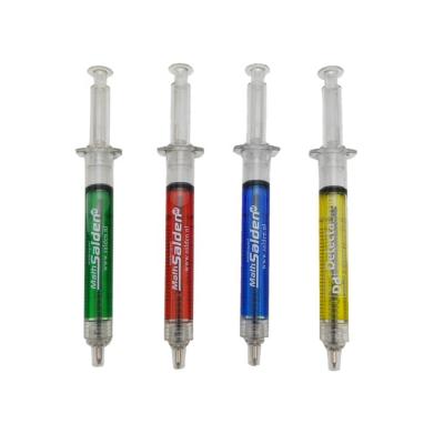 China Pen Custom Injection Shaped Medical Syringe 5ml Ballpoint Pen Promotional Pen With LOGO for sale