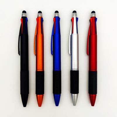 China Stylish stylus pen 4 in IN one 4 in 1 tablet stylis pen multicolor 4 color ink tip ball pen 4 color designs for sale