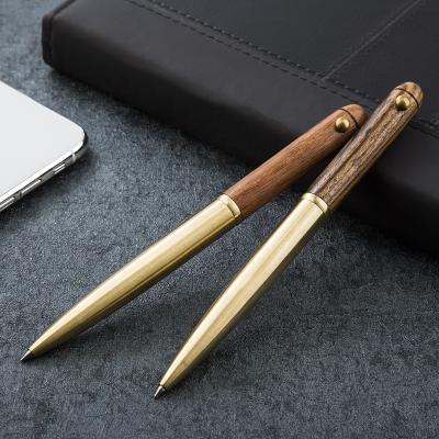 China Personalizada cusotmized by custom made rustic wooden luxury heavy metal barrel high quality metal gel pen tip pen promotion gel pen for sale