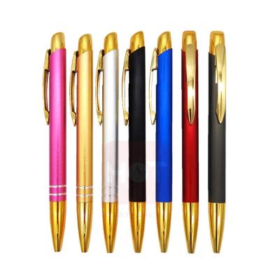 China Luxury Fashion Gift Pens Pretty With Gold Metal Custom Logo Engraved Executive UV Pink Ballpoint Pen for sale