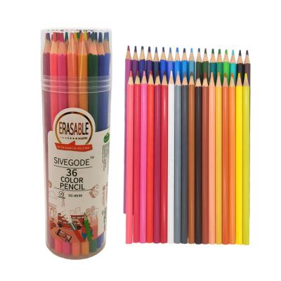 China Hot Selling Amazon Erasable 36C Colored Erasable Pencils Set For Kids& Adults Drawing, Painting, Skeching On Coloring Book for sale