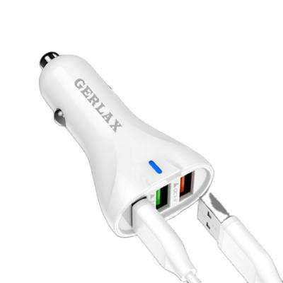 China Portable Fast Car Charger 3Port Mobile Phone OEM 3A Phone Charging 3.0 Car Charger for sale