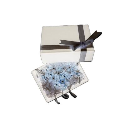 China Recyclable Luxury Paper Boxes Manufacturer White Small Customized Paper Packing Boxes With Ribbon for sale