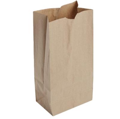 China Recycled Materials Amazon Hot Seller Customized Coffee Bag Kraft Paper Bag Packaging For Bread Without Handle Fruit Bag for sale