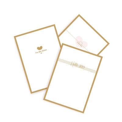 China China Custom Luxury Greeting Card Solid Color Gilding Letters Birthday Gift Certificate Christmas Gift Certificates for sale