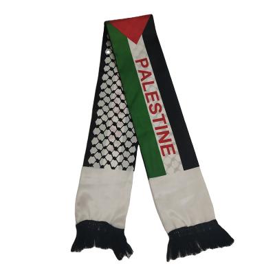 China Hot Sale Satin Palestine Hanging Scarf In Stock 14*130cm Flag Factory Supply Directly for sale