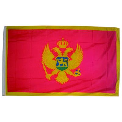 China FLYING Montenegro Flag Factory Supply All Country Flag Banner 3x5 Polyester Montenegro National Flag for sale